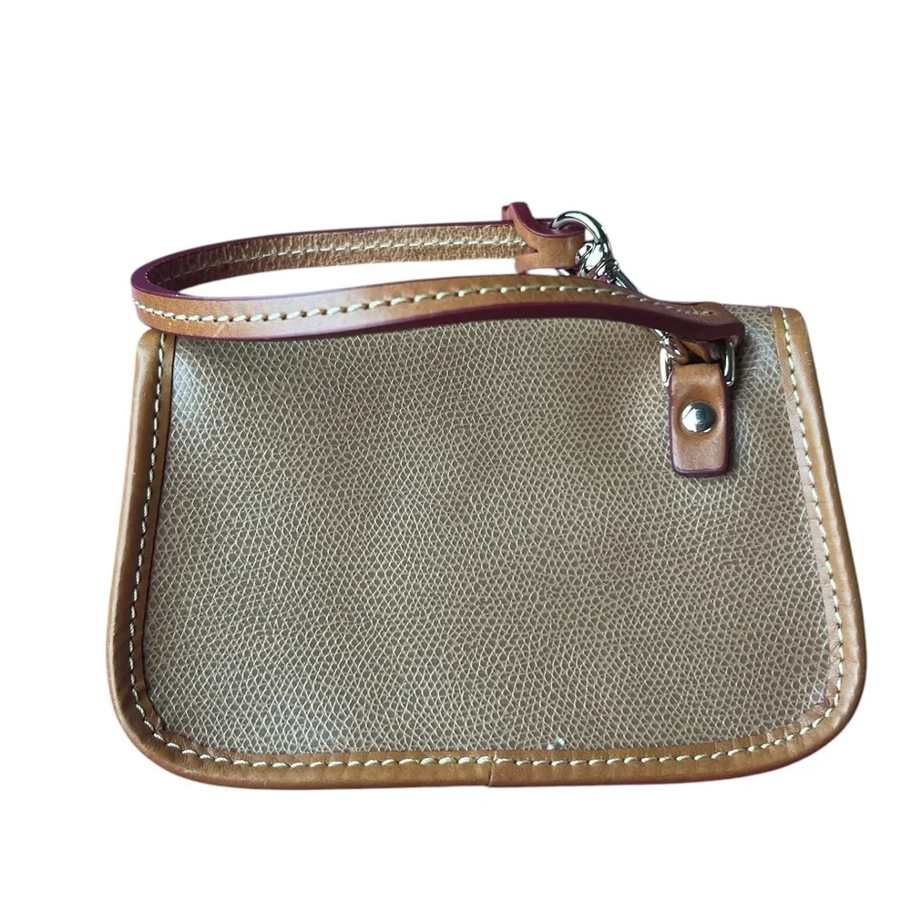Vintage Dooney & Bourke Camel small coin Wristlet #dooney&bourke - Picture 3 of 8